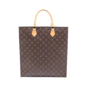 Louis Vuitton Tote Sac Plat Canvas Leather